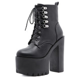 Autumn And Winter New Products In Front Of The High-Heet Thick-Bottom Waterproof Martin Boots Side Zipper Coarse And Short Boots High Quality Shoes