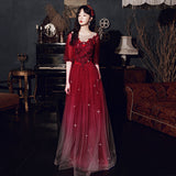 Dress Women 2025 New Banquet Temperament Art Exam Black Annual Banquet Dress Birthday Party Dress