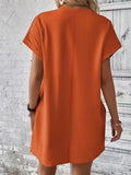 Round Neck Short Sleeve Dress DJPT