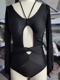 Clustered Swimsuit Women's Print Bikini Long-Sleeved Swimsuit Hot Lady Swimsuit DJPT
