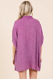 Mineral Wash Loose Fit Button Down Shirt DJPT