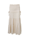 Ivory White Two Piece Set Off Shoulder Ruffle Falbala Bodycon Elegant Maternity Boho Photoshoot Baby Shower Maxi Dress Maternity