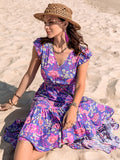 V-Neck Midi Dress DJPT