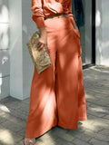 Size Long Sleeve Top and Pants Set Plus Size DJPT