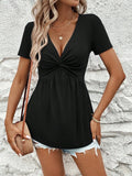 Plunge Short Sleeve Top DJPT