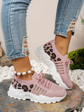 Leopard Lace Up Mesh Athletic DJPT