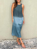 Size Sleeveless Gradient Tank Midi Dress Plus Size DJPT