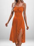 Size Slit Printed Cami Midi Dress Plus Size DJPT