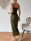 Wrap Midi Dress with Side Slit DJPT