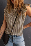 Striped Round Neck Blouse DJPT