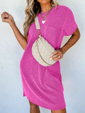 Round Neck Short Sleeve Mini Dress DJPT