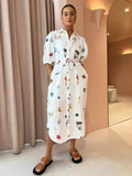 Button Up Midi Shirt Dress DJPT