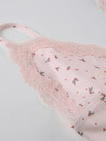 Lace Trim Cami and Shorts Lounge Set DJPT