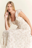 By Jane Full Size Ruffle Sleeve Tiered Maxi Dress Plus Size DJPT