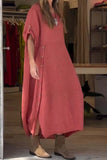 Size Relaxed Fit Short Sleeves Dress Plus Size DJPT