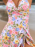 Front Crisscross Double Spaghetti Strap One-Piece Swimwear DJPT