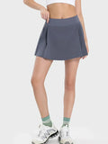 Pleated Detail Mid-Rise Waist Active Skirt DJPT