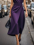 Neck Sleeveless Midi Dress DJPT