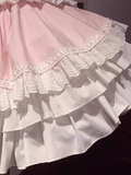 Ball Gown Square Neckline Floral Lace Party Dresses Pink Birthday Outfits With Bowknots SD455 HZ0628