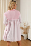 Collared Neck Dropped Shoulder Mini Dress DJPT