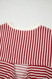 Bow Decor Cutout Drop Shoulder Top DJPT