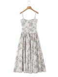 Print Square Neck Maxi Cami Dress DJPT