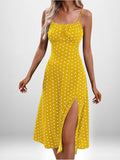 Size Slit Printed Cami Midi Dress Plus Size DJPT