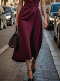 Neck Sleeveless Midi Dress DJPT