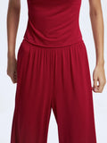 Neck Short Sleeve Top and Pants Set DJPT