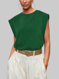 Round Neck Cap Sleeve T-Shirt DJPT