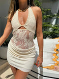 Halter Neck Mini Dress DJPT