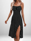 Size Slit Printed Cami Midi Dress Plus Size DJPT