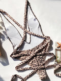Leopard Plunge One-Piece Swimwear DJPT
