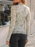 Mock Neck Long Sleeve T-Shirt DJPT