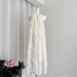 A line Halter Ivory Lace Dress Holiday Dresses SD318