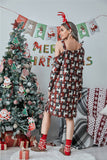 Asymmetrical Neck Long Sleeve Dress DJPT