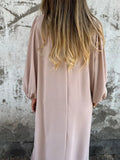 Size Slit V-Neck Balloon Sleeve Midi Dress Plus Size DJPT