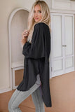 Texture Round Neck Long Sleeve Blouse DJPT