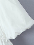 Sleeve Ruffle Crop Blouse DJPT