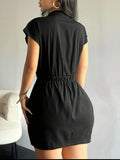 Front Short Sleeve Mini Dress DJPT