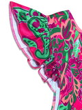 Print Ruffle Sleeve Mini Dress DJPT