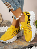 Leopard Lace Up Mesh Athletic DJPT