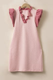 V-Neck Cap Sleeve Mini Dress DJPT
