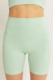 Tree High Waist Seam Detail Active Shorts DJPT