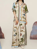 Short Sleeve Top and Pants Set DJPT