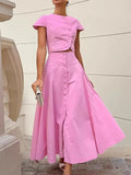 Sleeve Top and Skirt set DJPT