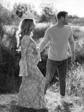 White Lace Corset Square Neck Flare Sleeve Off Shoulder Bodycon Elegant Cocktail Party Maternity Baby Shower Photoshoot Maxi Dress Maternity