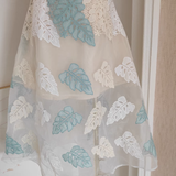 A line Ivory Blue Lace Party Dress Holiday Birthday Outfits For Women SD366