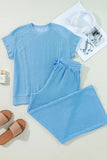 Knit Round Neck Top and Pants Casual Set DJPT