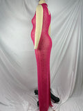 Diamond Starry Mandarin Sleeveless Club Party Bodycon Fashion Photoshoot Maternity Maxi Dress Maternity